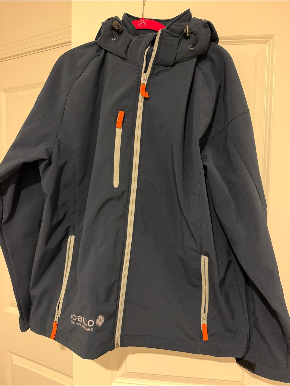Men’s Navy Raincoat with Hood by Nobilo